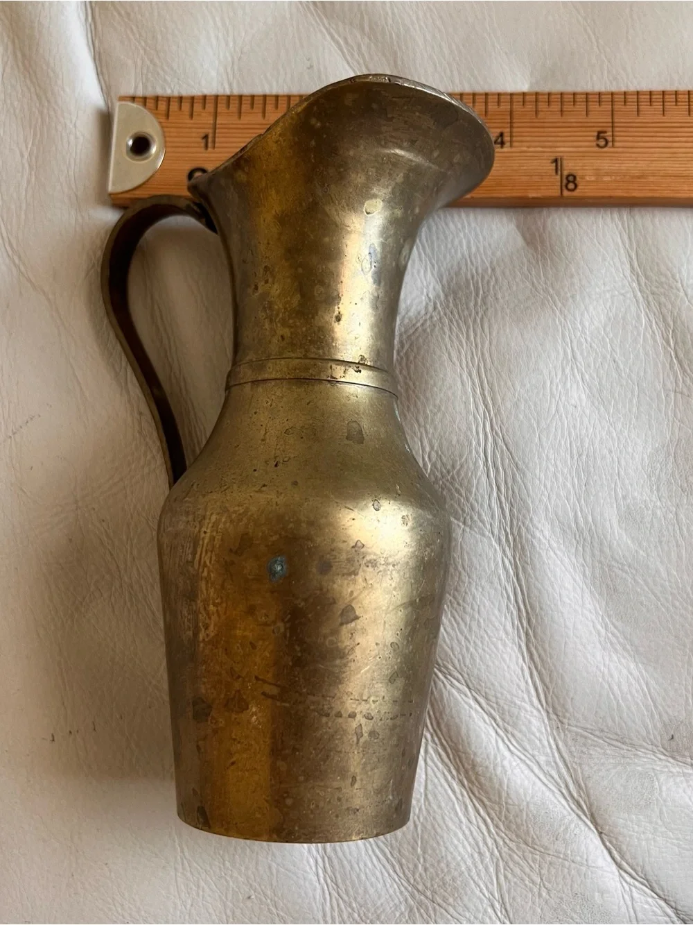 Vintage Brass Pitcher Vase Decor